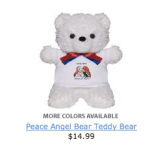 Peace Angel Bear t-shirt on Plush Teddy Bear
